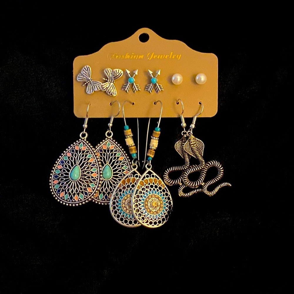 6 Pairs Chic Bohemian Earrings